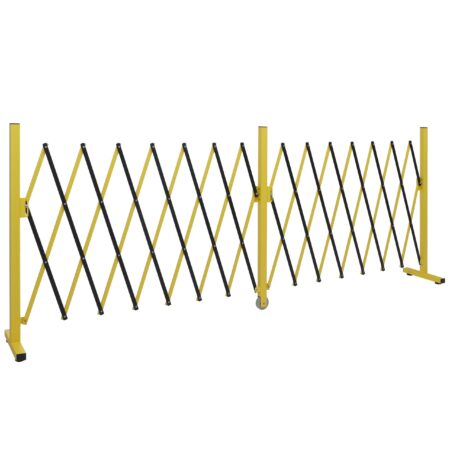 Alu Absperrgitter Scherengitter gelb schwarz 52–400 cm