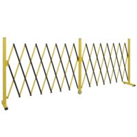 Alu Absperrgitter Scherengitter gelb schwarz 52–400 cm