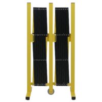 Alu Absperrgitter Scherengitter gelb schwarz 52–400 cm