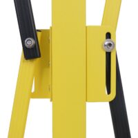 Aluminium Absperrgitter ausziehbar gelb schwarz mit Rollen