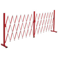 Ausziehbares Absperrgitter aus Aluminium rot weiß 103–411 cm