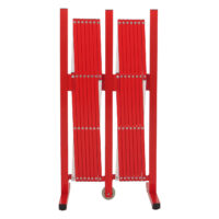 Ausziehbares Absperrgitter aus Aluminium rot weiß 103–411 cm