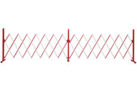 Ausziehbares Absperrgitter aus Aluminium rot weiß 103–411 cm