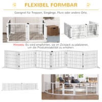 Absperrgitter für Hunde klappbar aus Holz weiss