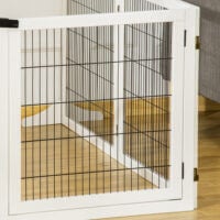 Absperrgitter für Hunde klappbar aus Holz weiss