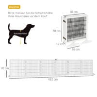 Absperrgitter für Hunde klappbar aus Holz weiss