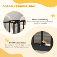 Türschutzgitter für Hunde verstellbar Metall schwarz
