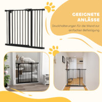 Türschutzgitter für Hunde verstellbar Metall schwarz