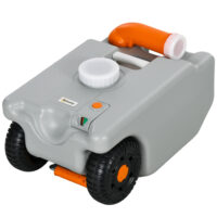 Abwassertank 22L, tragbar mit faltbarem Griff, ideal für Camping, Farbe Grau.