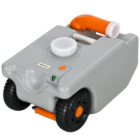 Abwassertank 22L, tragbar mit faltbarem Griff, ideal für Camping, Farbe Grau.