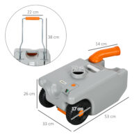 Abwassertank 22L, tragbar mit faltbarem Griff, ideal für Camping, Farbe Grau.