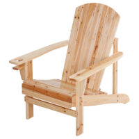 Adirondack Gartenstuhl mit Becherhalter für Balkon und Garten aus Holz
