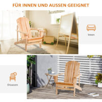 Adirondack Gartenstuhl mit Becherhalter für Balkon und Garten aus Holz