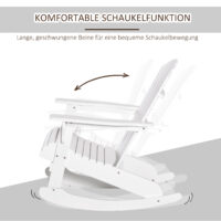 Adirondack Schaukelstuhl für Garten und Balkon weiss