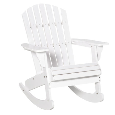 Adirondack Schaukelstuhl für Garten und Balkon weiss