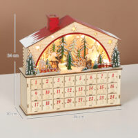 Adventskalender zum Befüllen mit LED für Weihnachten aus Holz