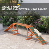 Agility Hunderampe rutschfest wetterfest für Training aus Holz