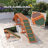 Agility Hunderampe rutschfest wetterfest für Training aus Holz