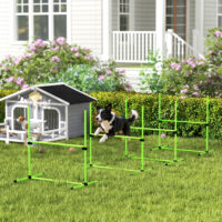 Agility Set für Hunde höhenverstellbar mit 4 Hürden und Tragetasche