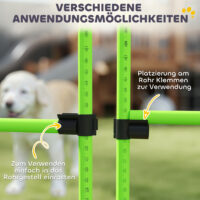 Agility Set für Hunde höhenverstellbar mit 4 Hürden und Tragetasche