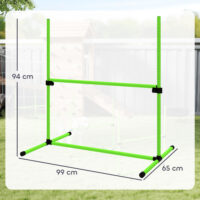 Agility Set für Hunde höhenverstellbar mit 4 Hürden und Tragetasche