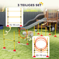 Agility Set Hundetraining mit Hürden und Slalomstangen