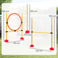 Agility Set Hundetraining mit Hürden und Slalomstangen