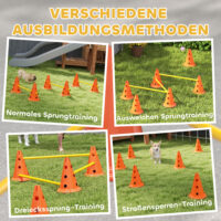 Agility Set Hund 3-teilig mit Hürden Kegeln und Tragetasche