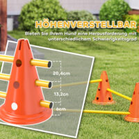 Agility Set Hund 3-teilig mit Hürden Kegeln und Tragetasche