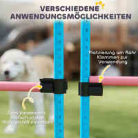 Agility Set für Hunde mit 4 höhenverstellbaren Hürden und Tragetasche