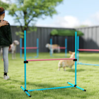 Agility Set für Hunde mit 4 höhenverstellbaren Hürden und Tragetasche