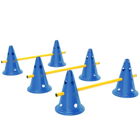 Agility Set für Hunde mit Hürden Kegel und Tragetasche