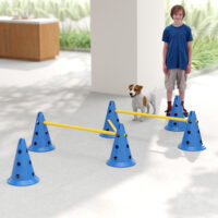 Agility Set für Hunde mit Hürden Kegel und Tragetasche