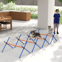 Agility Set für kleine Hunde mit höhenverstellbaren Hürden