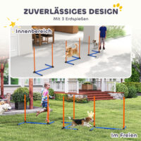 Agility Trainingsset für Hunde mit Slalomstangen und Tasche