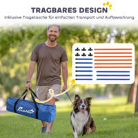 Agility Trainingsset für Hunde mit Slalomstangen und Tasche