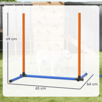 Agility Trainingsset für Hunde mit Slalomstangen und Tasche