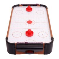 Mini Air Hockey Tischspiel aus Holz 56x30 cm mit Zubehör