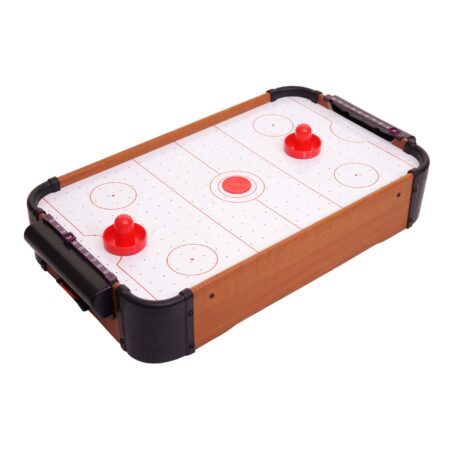 Mini Air Hockey Tischspiel aus Holz 56x30 cm mit Zubehör