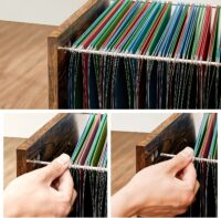 Aktenschrank Büroschrank Industriestil 3 Schubladen Rollen
