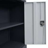 Abschließbarer Aktenschrank aus Stahl mit Rollen 98x80x40 cm