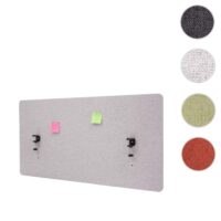 Akustik Tischtrennwand grau 60x120 cm Sichtschutz und Pinnwand