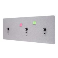 Akustik Tischtrennwand grau 60x160 cm für Büro und Schreibtisch