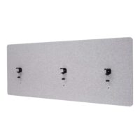 Akustik Tischtrennwand grau 60x160 cm für Büro und Schreibtisch