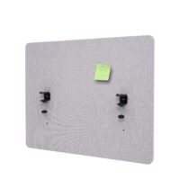Akustik Tischtrennwand grau 60x75 cm Büro Sichtschutz Pinnwand