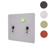 Akustik Tischtrennwand grau 65x60 cm Büro Sichtschutz Pinnwand