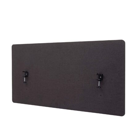 Akustik Tischtrennwand Stoff braun-grau 60x120 cm Büro Sichtschutz