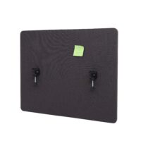 Akustik Tischtrennwand Stoff braun-grau 60x75 cm Büro Sichtschutz