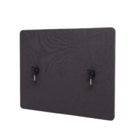 Akustik Tischtrennwand Stoff braun-grau 60x75 cm Büro Sichtschutz