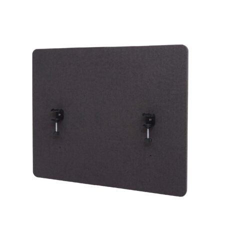 Akustik Tischtrennwand Stoff braun-grau 60x75 cm Büro Sichtschutz